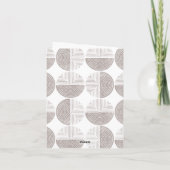 迷路の円パターンのノートカード – グレー サンキューカード (裏面)