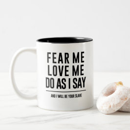 迷路の引用文のマグは"恐れています私を、愛します私を" ツートーンマグカップ