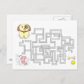 迷路の犬とボール ポストカード (正面/裏面)