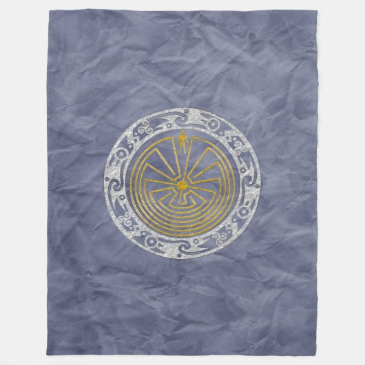 迷路の男のオーナメント+あなたの背景 フリースブランケット (正面)