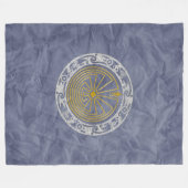 迷路の男のオーナメント+あなたの背景 フリースブランケット (正面(横))