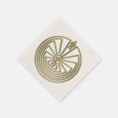 迷路の男の金ゴールド+あなたの背景 スタンダードカクテルナプキン (角)