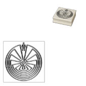 迷路の男の金ゴールド+あなたの背景 ラバースタンプ (押印)