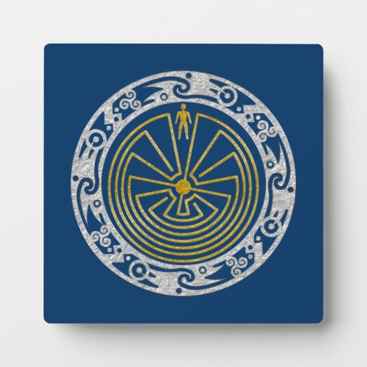 迷路の男 – オーナメント金ゴールドシルバー フォトプラーク (正面)