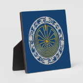 迷路の男 – オーナメント金ゴールドシルバー フォトプラーク (正面)