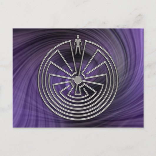 迷路の男 – シルバー |バイオレット ポストカード (正面)