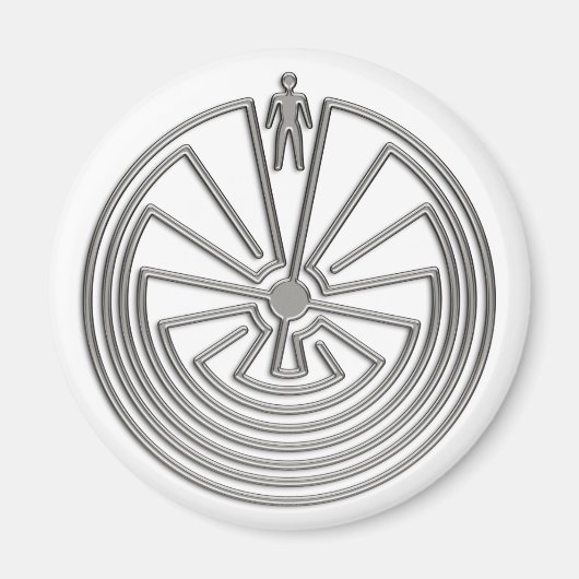 迷路の男 – シルバー マグネット (正面)