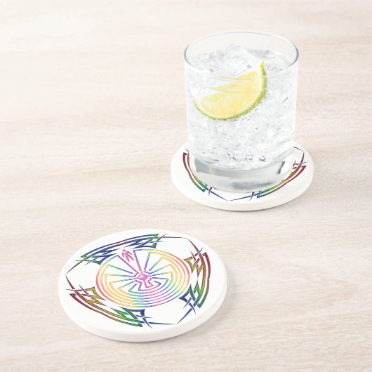 迷路の男 – 部族の入れ墨の色 コースター (側面)