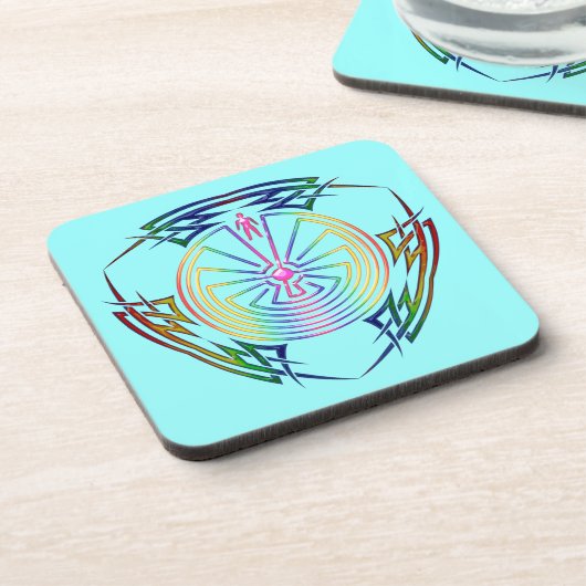 迷路の男 – 部族の入れ墨の色 コースター (左側)