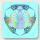 迷路の男 – 部族の入れ墨の色 コースター (正面)