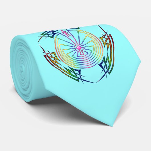 迷路の男 – 部族の入れ墨の色 ネクタイ (ロール)