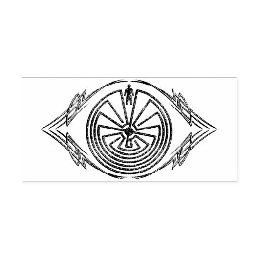 迷路の男 – 部族の入れ墨フレームI ラバースタンプ (インプリント)