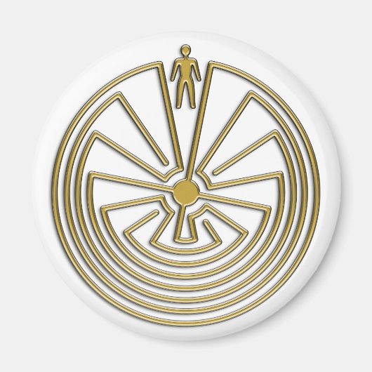 迷路の男 – 金ゴールド マグネット (正面)