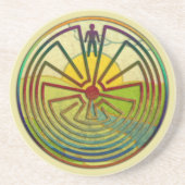 迷路の風景の男+あなたの背景 コースター (正面)