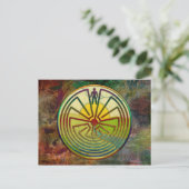 迷路の風景の男+あなたの背景 ポストカード (スタンド正面)