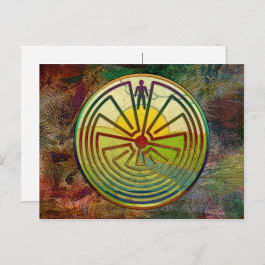 迷路の風景の男+あなたの背景 ポストカード (正面/裏面)