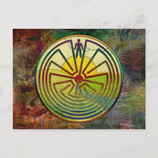 迷路の風景の男+あなたの背景 ポストカード (正面)