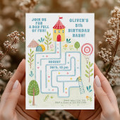 迷路よくはしゃぐ城誕生会 招待状