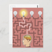 迷路を通じて創造性にブレーンストーミング ポストカード (正面/裏面)