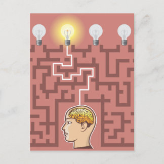 迷路を通じて創造性にブレーンストーミング ポストカード