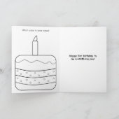 迷路アクティビティ1stバースデーカード – Kraft Animals サンキューカード (内部)