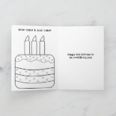 迷路アクティビティ3rdバースデーカード – 動物のトレース サンキューカード (内部)