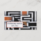 迷路トリップ（幻覚体験）のような柄、美術品店 名刺 (正面)