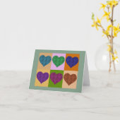 迷路ハート カード (黄色い花)