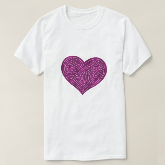 迷路ハート（マゼンタ） Tシャツ (デザイン正面)