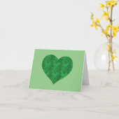 迷路ハート（緑） カード (黄色い花)