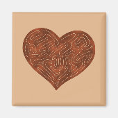 迷路ハート（赤） マグネット (正面)