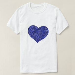 迷路ハート(青) Tシャツ