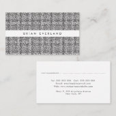 迷路パターン白黒プロファイルアポイントメント 予約カード (正面/裏面)