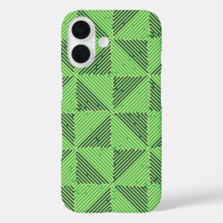 迷路パッチワークキャンバス印刷 iPhone 16ケース