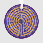 迷路モザイクアクリルサークルオーナメント オーナメント (裏面)