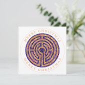 迷路モザイクスクエアフラットクリスマスカード シーズンカード (スタンド正面)