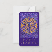 迷路モザイクブックマーク – 3.5x2カード+文字 ノートカード (裏面)