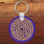 迷路モザイクメタルラウンドキーチェーン キーホルダー (正面)
