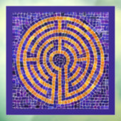 迷路モザイク12x12窓のラッキング – 紫 ウィンドウサイン (シート3)