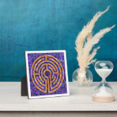 迷路モザイク5.25平方プラーク – 白 フォトプラーク (インサイチュ)