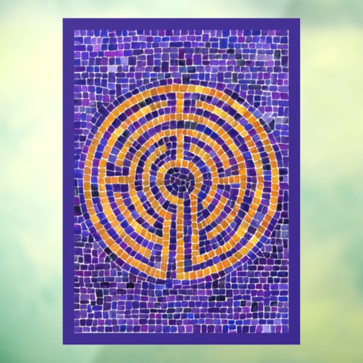 迷路モザイク8x11窓にしがみつく – 紫 ウィンドウサイン (シート3)