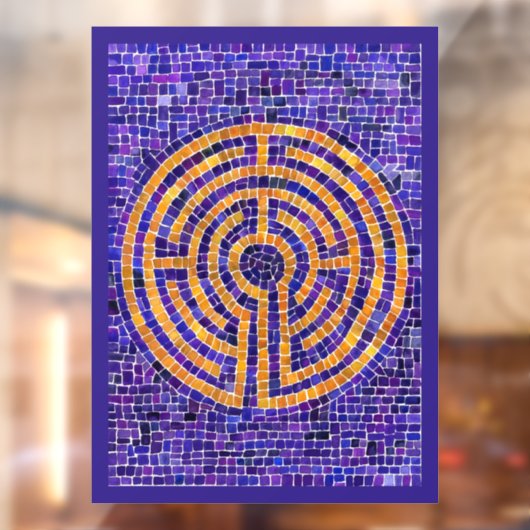 迷路モザイク8x11窓にしがみつく – 紫 ウィンドウサイン (シート2)