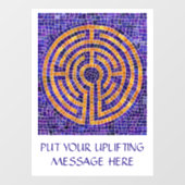 迷路モザイク8x11窓の固定+文字 ウィンドウサイン (シート)