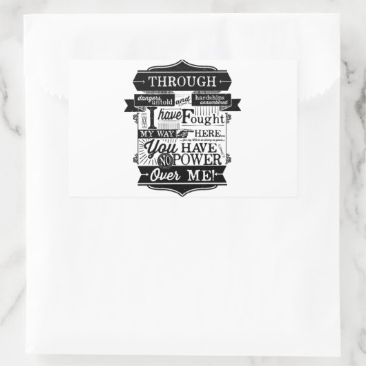 迷路引用文私に力がない 長方形シール (バッグ)