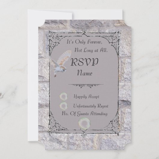 迷路永遠の結婚式RSVPカード (正面)