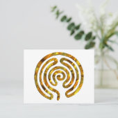 迷路金ゴールド |独自の背景を作成する ポストカード (スタンド正面)