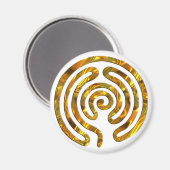 迷路金ゴールド |独自の背景を作成する マグネット (正面/裏面)