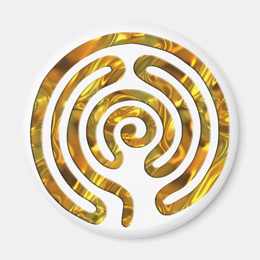 迷路金ゴールド |独自の背景を作成する マグネット (正面)