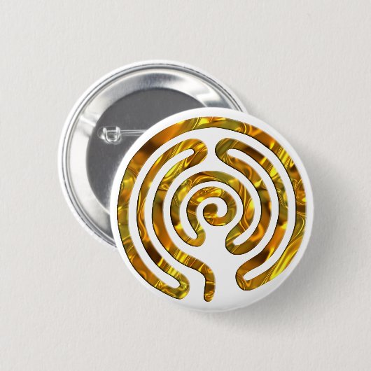 迷路金ゴールド |独自の背景を作成する 缶バッジ (正面&裏面)