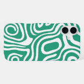 迷路 グラフィック パターン 緑 iPhoneケース (裏面横)